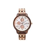 LOORIE Partneruhr - aus Wallnussholz und Marmor Armbanduhr - Naturprodukt - Hypoallergen -...